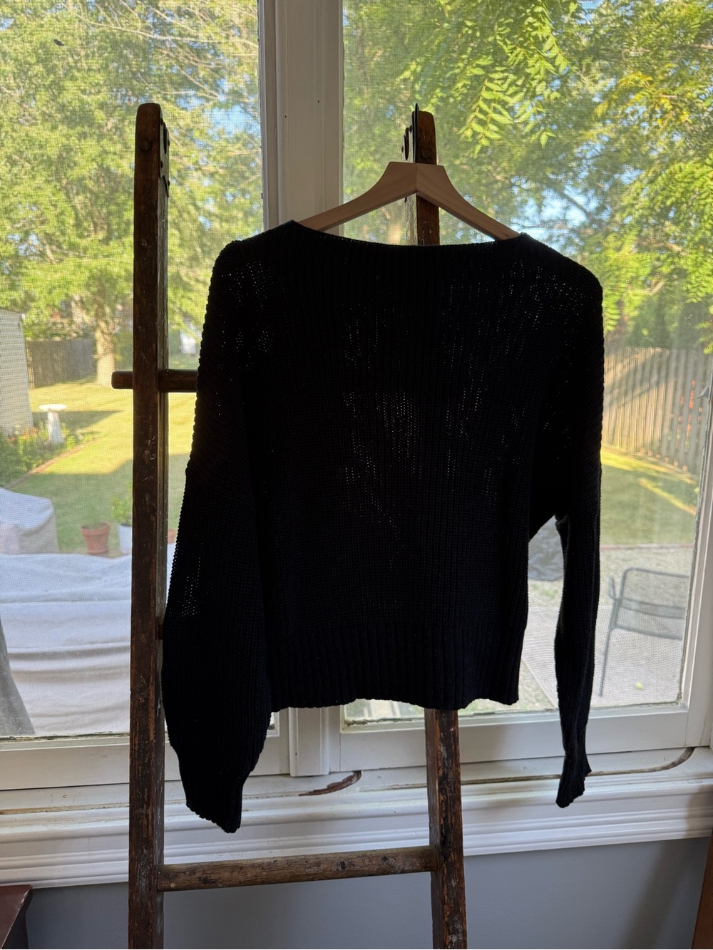 J. Crew Ribbed Funnel neck Sweater in Linen Cotton Blend